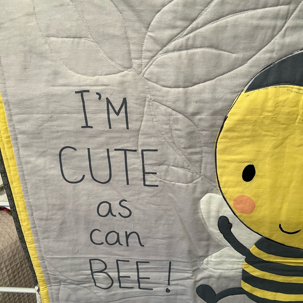 “cute as can bee” baby quilt
